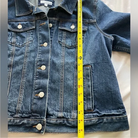 LOFT Cotton Dark Wash Jean Jacket XL - Picture 5 of 10